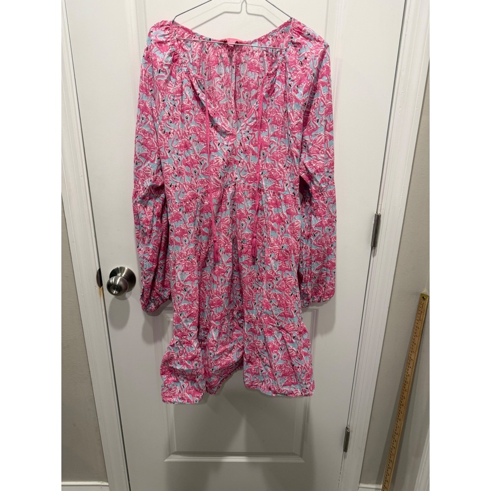 Simply Southern Womens Dress Flamingo Print Pink XL